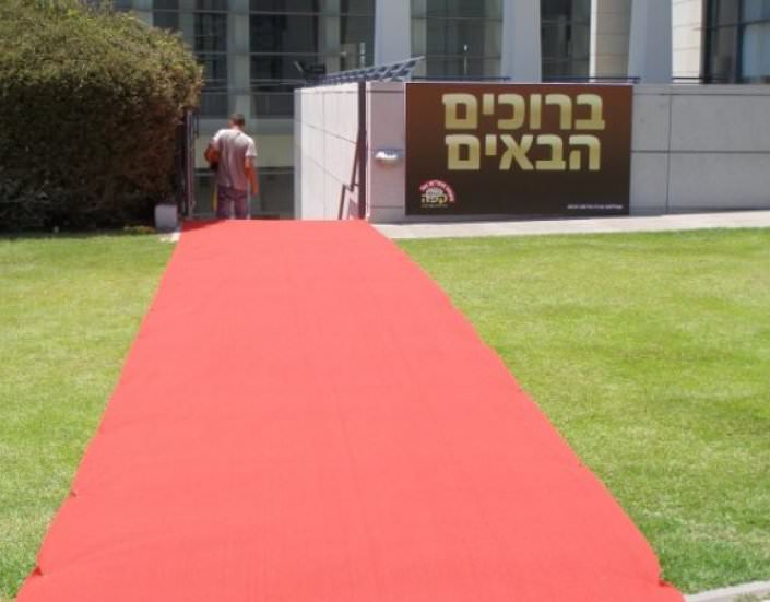 פריסת שטיח לבד במגוון צבעים